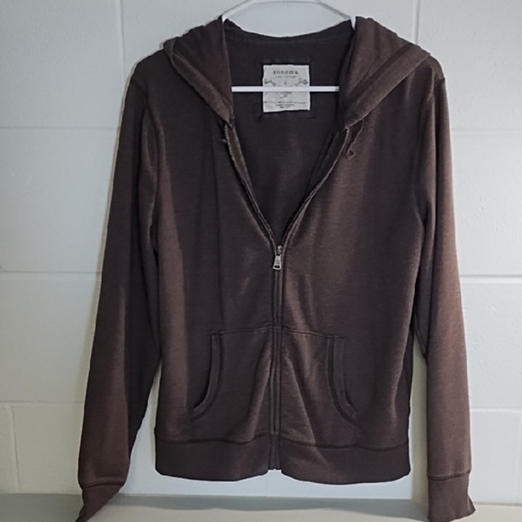 Soft Brown Casual Zip Front Hoodie Jacket - Picture 10 of 10